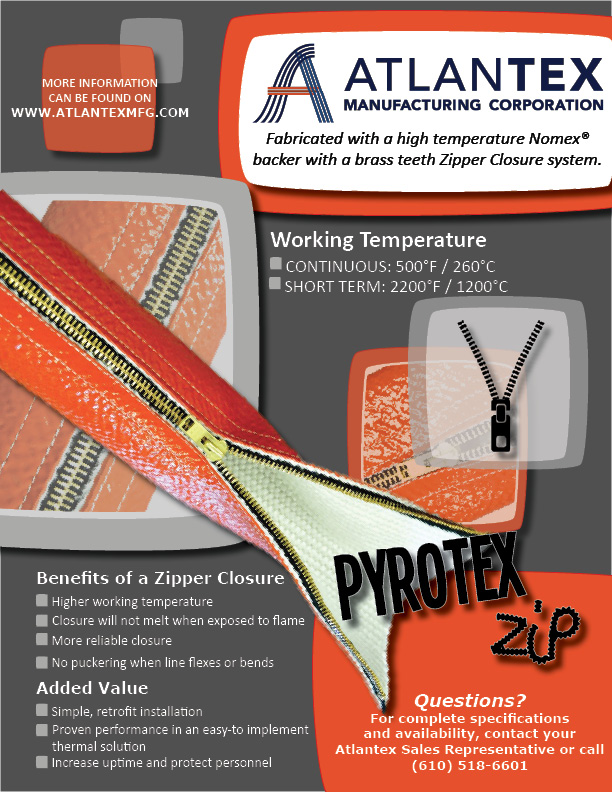New for Fall: Pyrotex Zipper Closure Firesleeve