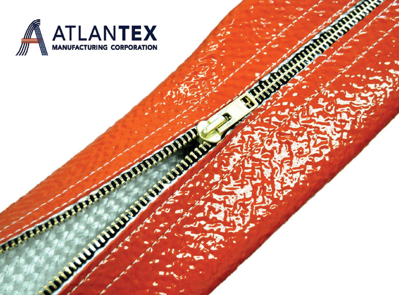 500 Degree F Continuous Exposure Dash Size-28 1 3/4 x 100 1 3/4 x 100' ATLANTEX PT28200-10-100 HLC Pyrotex Aerospace-Grade Braided HLC Fire Sleeve