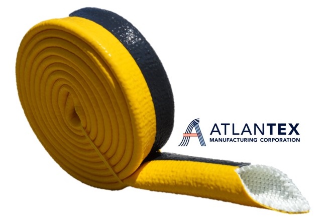 3 1/2 x 100 ATLANTEX PT56100-10-100 Pyrotex Industrial Knit Fire Sleeve Dash Size-56 500 Degree F Continuous Exposure 